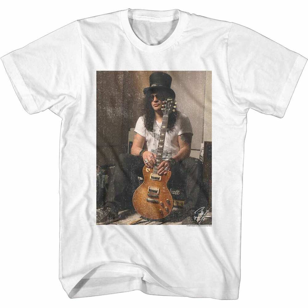 Slash Slash On Amp White T-Shirt